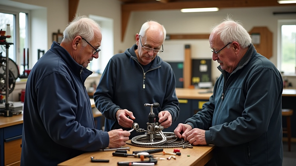 Bike maintenance workshop with older adults